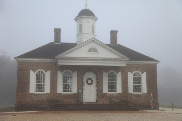Courthouse in fog